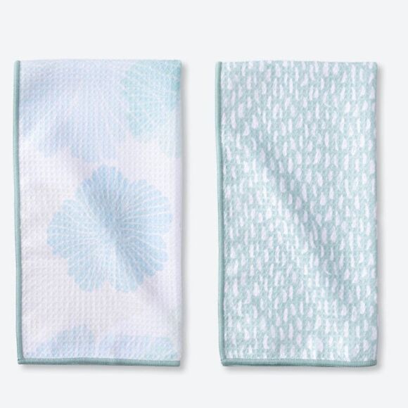 Norwex Tea Towels Limited Edition Soft Blossoms/Brush Strokes NWT - Picture 3 of 11